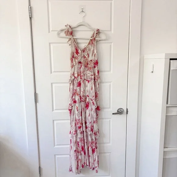 MISA Los Angeles Morrison Dress Abstract Rose Flora - Picture 3 of 7